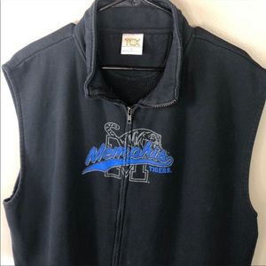 Cotton Exchange L/XL University of Memphis Full Zip Vest